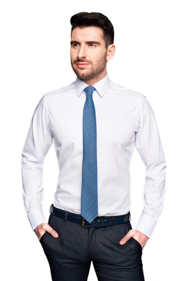 KOSZULA BEXLEY 2464 DŁUGI RĘKAW CUSTOM FIT BIAŁY