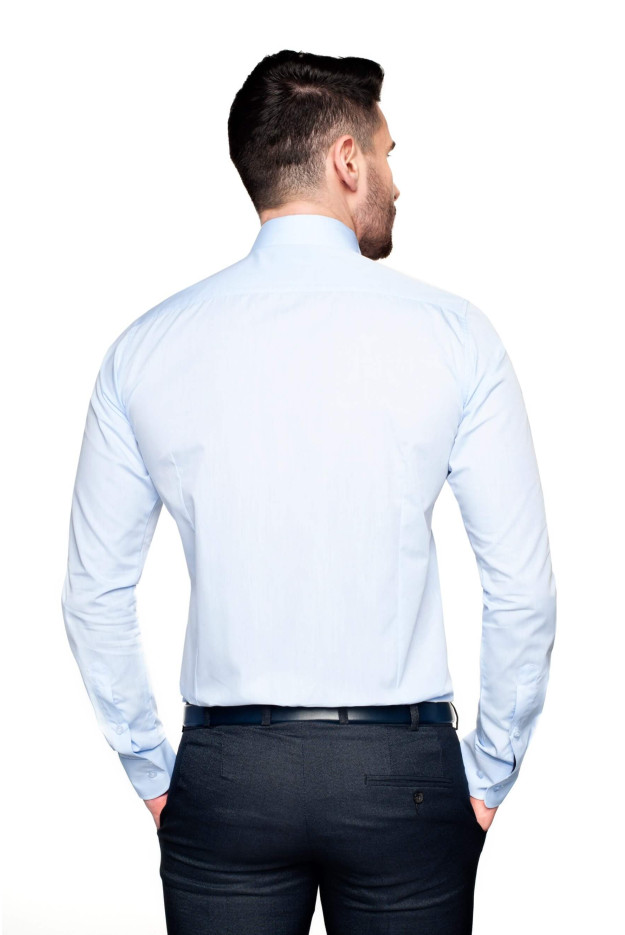 KOSZULA VERSONE 2565 DŁUGI RĘKAW SLIM FIT NIEBIESKI