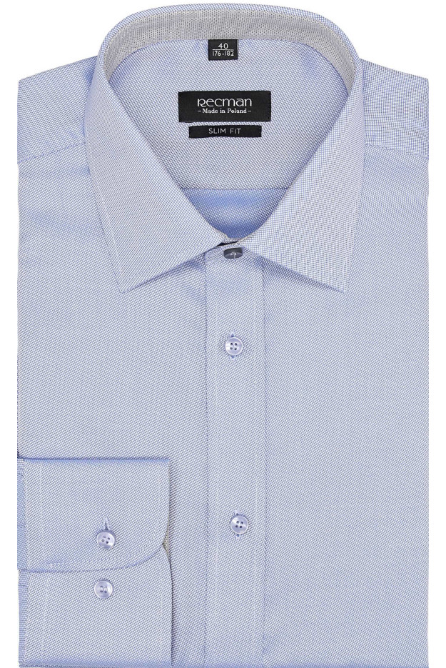 KOSZULA BEXLEY 2613 DŁUGI RĘKAW SLIM FIT NIEBIESKI