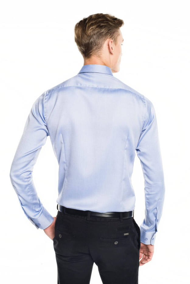 KOSZULA BEXLEY 2613 DŁUGI RĘKAW SLIM FIT NIEBIESKI