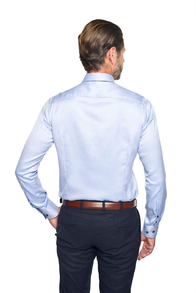 KOSZULA BEXLEY 2613 DŁUGI RĘKAW SLIM FIT NIEBIESKI