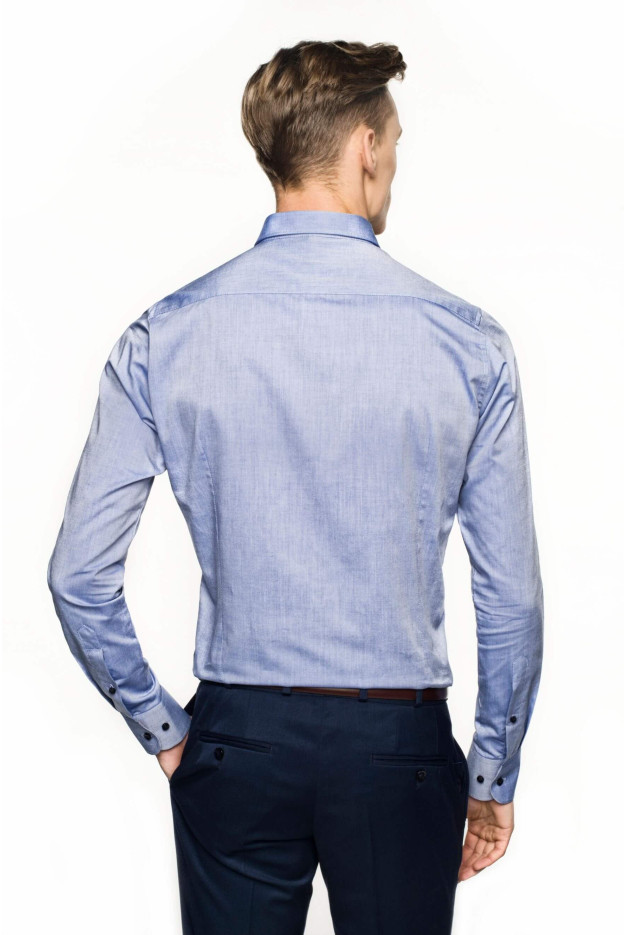 KOSZULA BEXLEY 2444 DŁUGI RĘKAW SLIM FIT NIEBIESKI