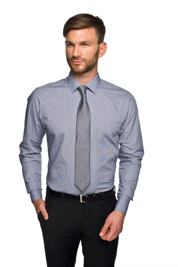 KOSZULA BEXLEY 2457 DŁUGI RĘKAW CUSTOM FIT GRANAT