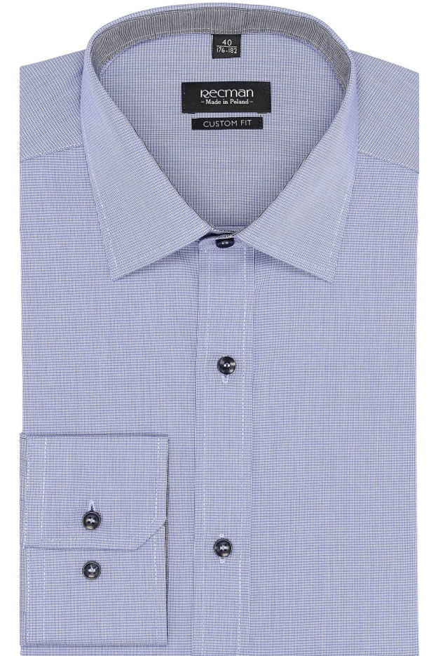 KOSZULA BEXLEY 2456 DŁUGI RĘKAW CUSTOM FIT NIEBIESKI