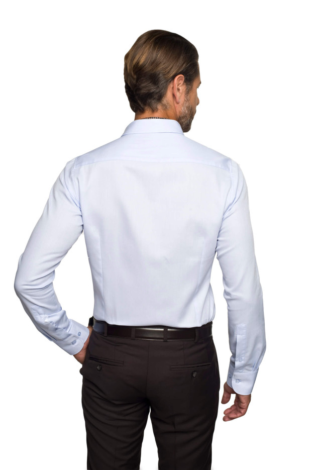 KOSZULA BEXLEY 2464 DŁUGI RĘKAW SLIM FIT NIEBIESKI