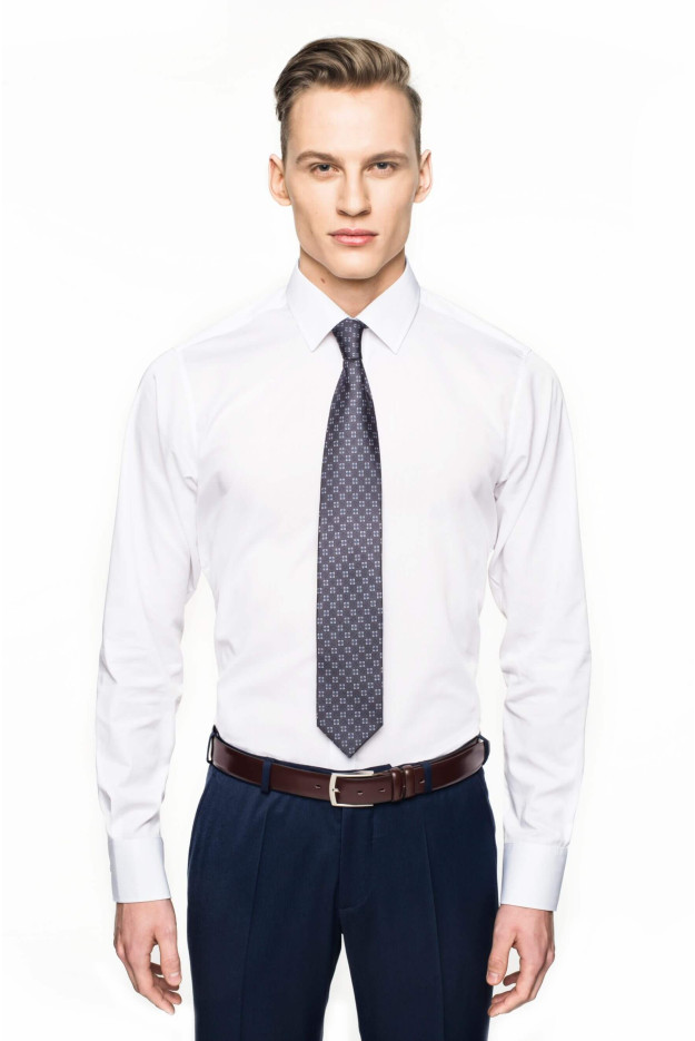 KOSZULA BEXLEY 2603 DŁUGI RĘKAW CUSTOM FIT BIAŁY