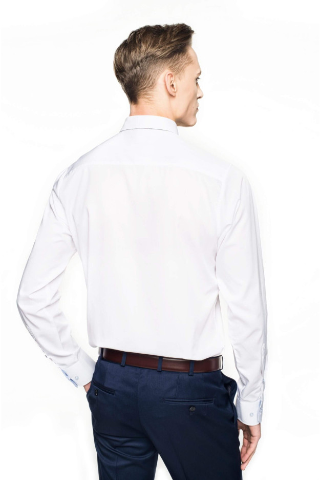 KOSZULA BEXLEY 2603 DŁUGI RĘKAW CUSTOM FIT BIAŁY