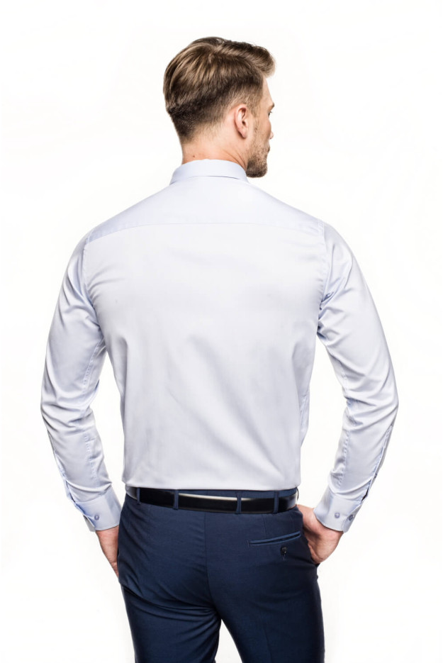 KOSZULA WINCODE 2621 DŁUGI RĘKAW CUSTOM FIT NIEBIESKI