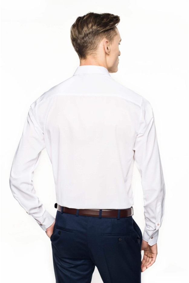 KOSZULA BEXLEY 2427 DŁUGI RĘKAW CUSTOM FIT BIAŁY