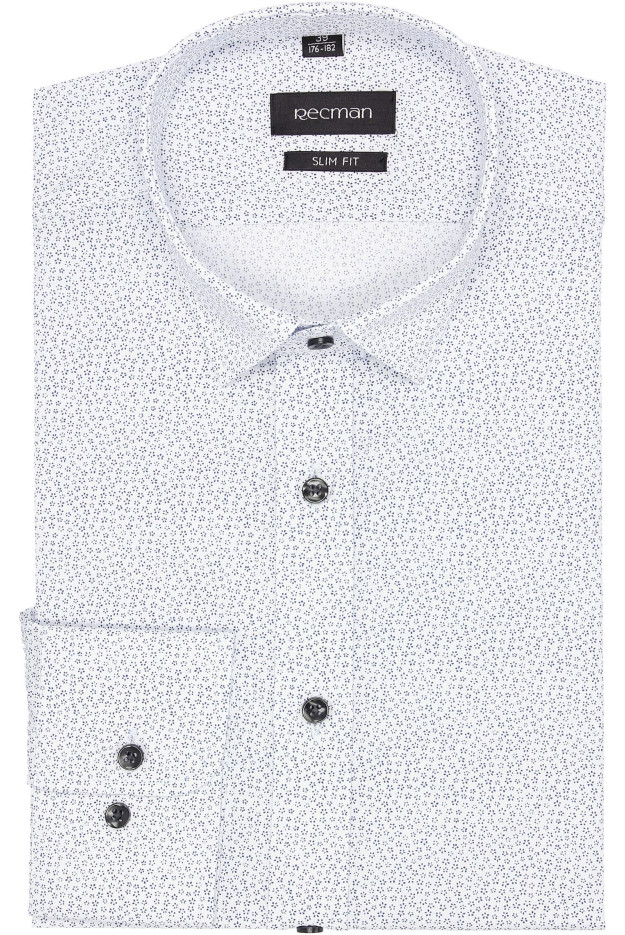 KOSZULA VERSONE 5002A DŁUGI RĘKAW SLIM FIT BIAŁY