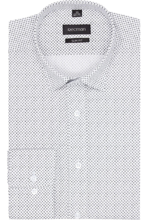 KOSZULA VERSONE 5003A DŁUGI RĘKAW SLIM FIT BIAŁY