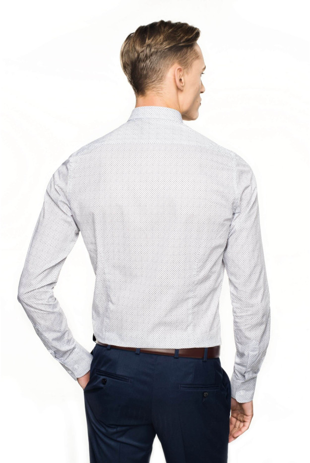 KOSZULA VERSONE 5003A DŁUGI RĘKAW SLIM FIT BIAŁY