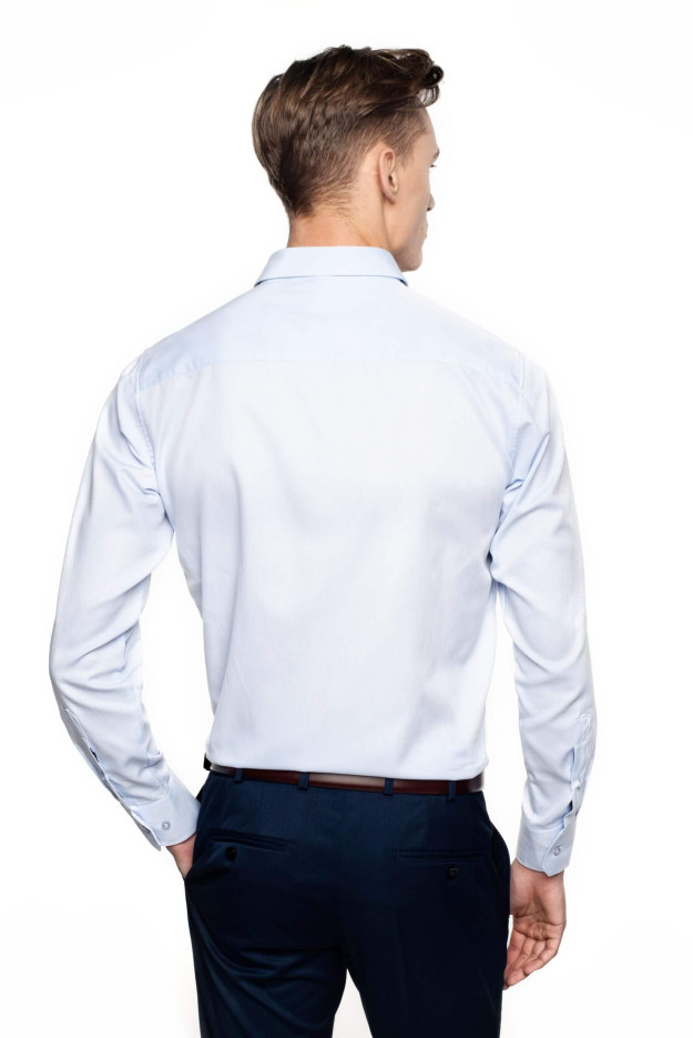 KOSZULA BEXLEY 26331 DŁUGI RĘKAW CUSTOM FIT NIEBIESKI