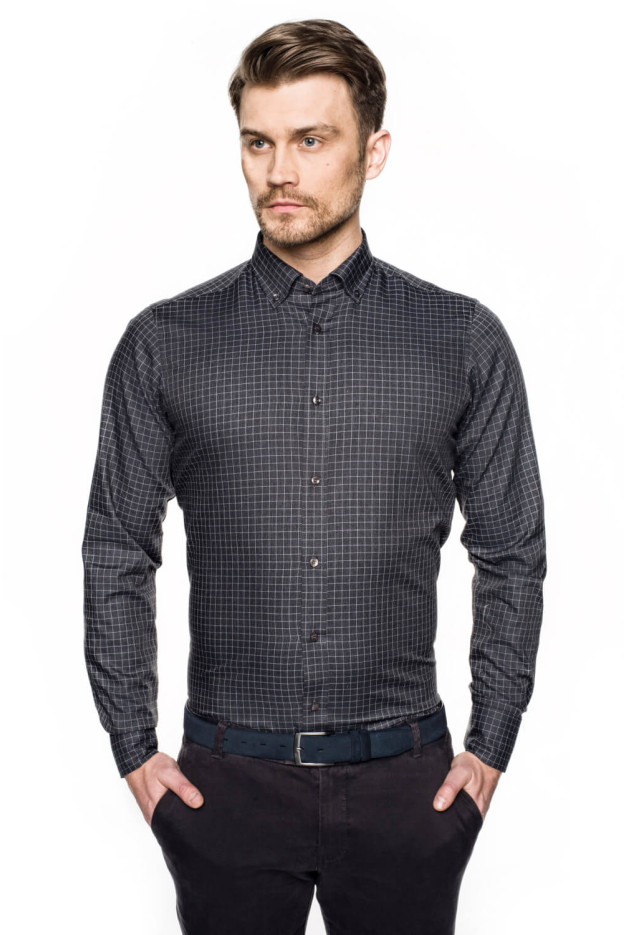 KOSZULA BEXLEY F2672 DŁUGI RĘKAW CUSTOM FIT CZERŃ