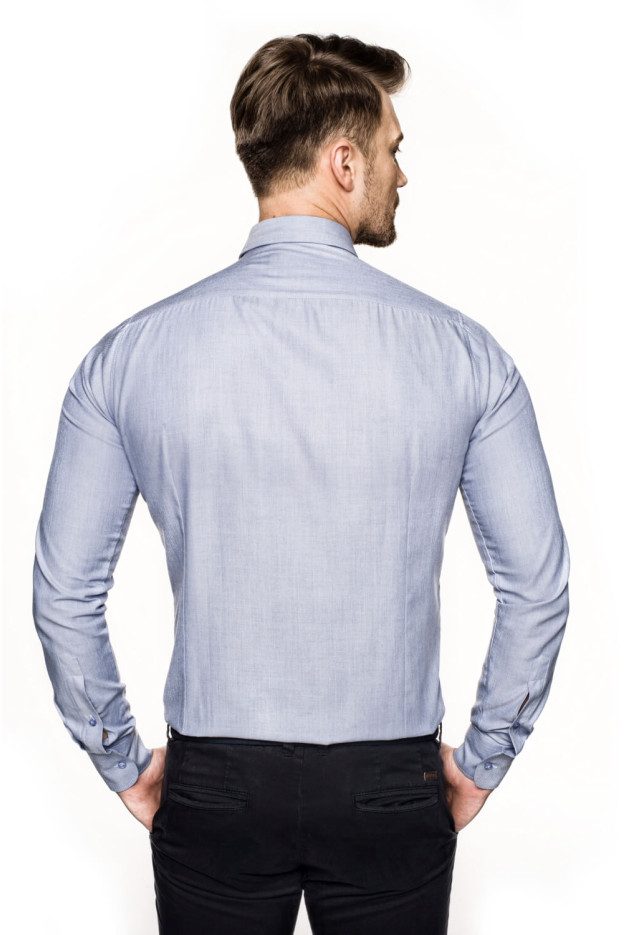 KOSZULA BEXLEY 2632 DŁUGI RĘKAW SLIM FIT NIEBIESKI