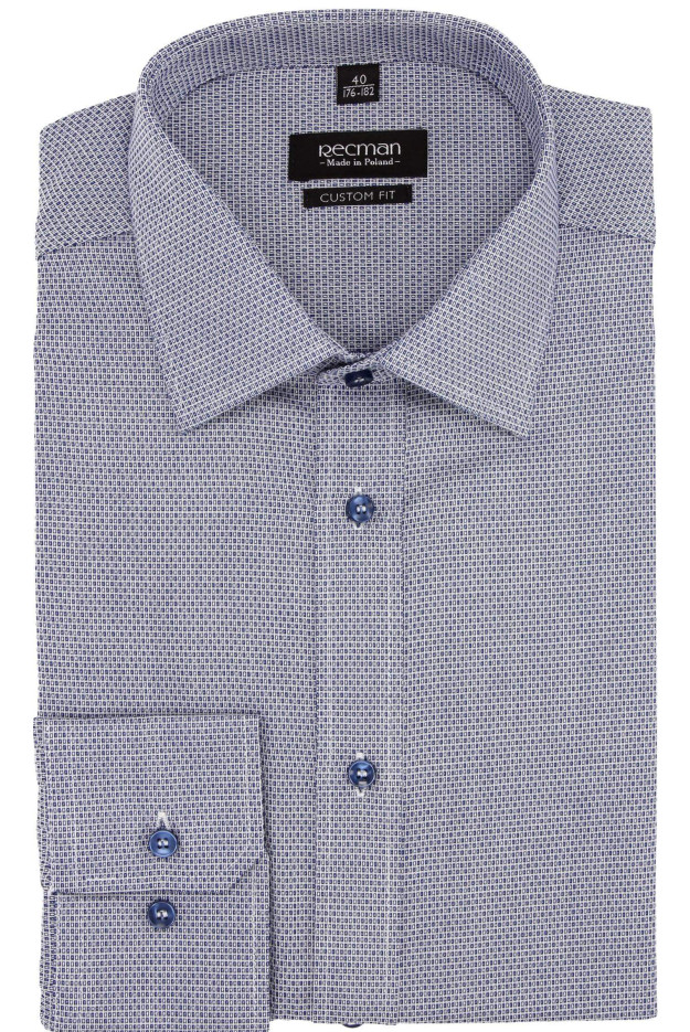 KOSZULA VERSONE 2698 DŁUGI RĘKAW CUSTOM FIT GRANAT