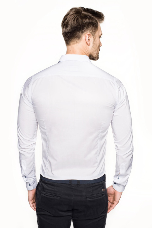 KOSZULA VERSONE 2694 DŁUGI RĘKAW SLIM FIT BIAŁY