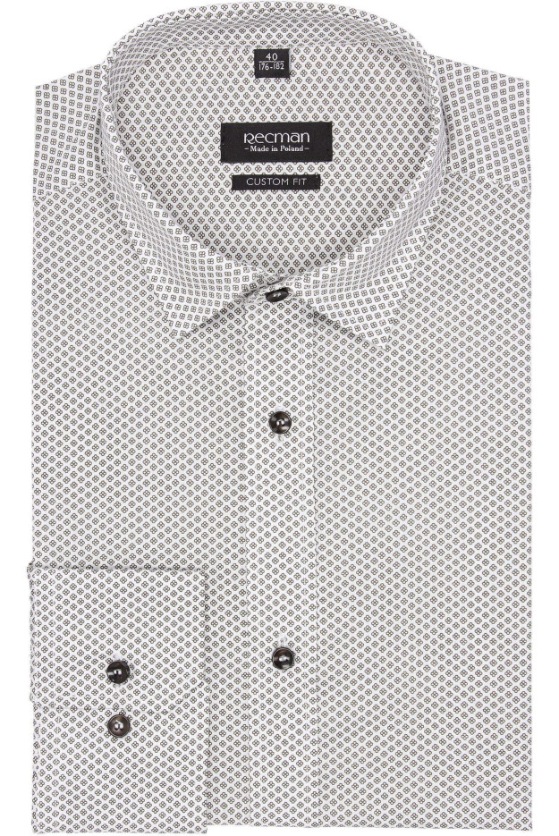 KOSZULA VERSONE 2696 DŁUGI RĘKAW CUSTOM FIT BIAŁY