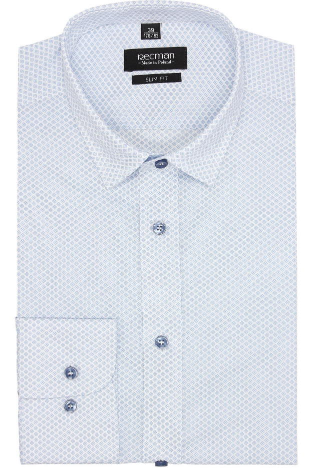 KOSZULA VERSONE 2697 DŁUGI RĘKAW SLIM FIT BIAŁY