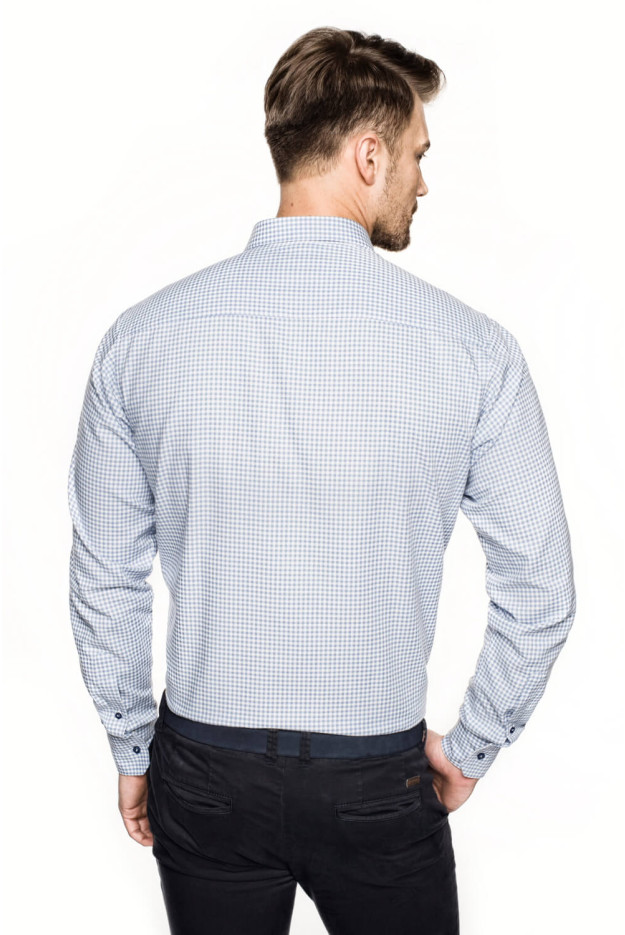 KOSZULA BEXLEY 2641 DŁUGI RĘKAW CUSTOM FIT NIEBIESKI