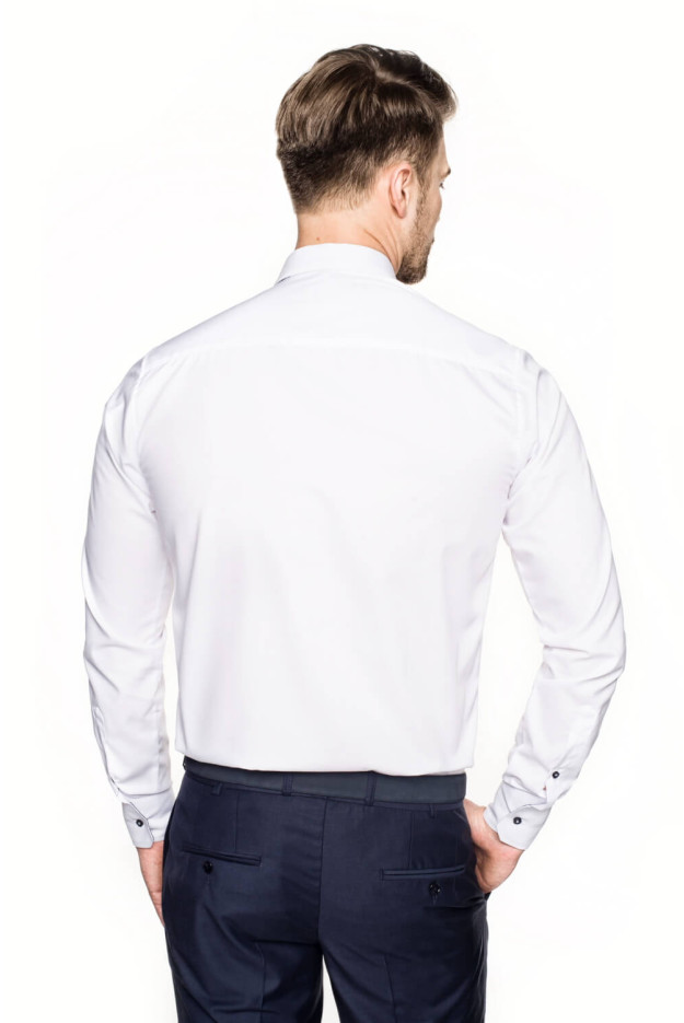 KOSZULA BEXLEY 2521/3 DŁUGI RĘKAW CUSTOM FIT BIAŁY