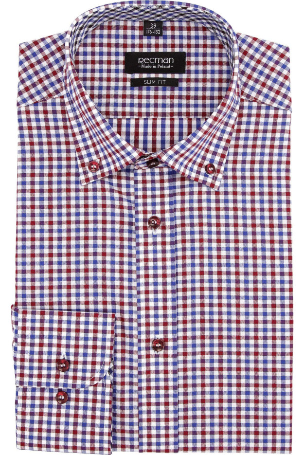 KOSZULA BEXLEY 2576 DŁUGI RĘKAW SLIM FIT BORDO KOSZULA BEXLEY 2576 DŁUGI RĘKAW SLIM FIT BORDO