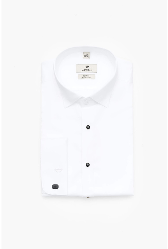 KOSZULA WINCASS 2737 SP SLIM FIT BIAŁA