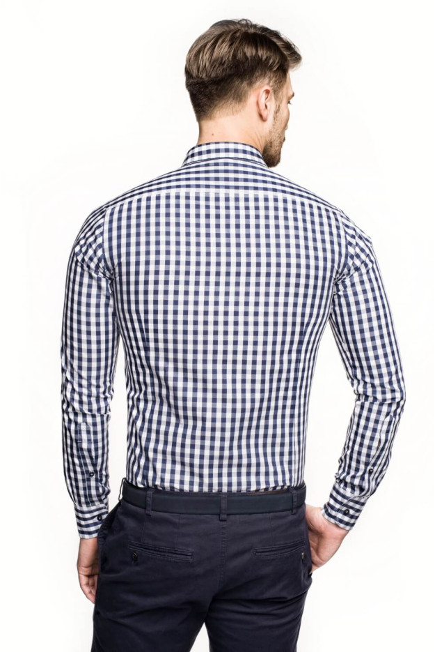 KOSZULA VERSONE 2703 DŁUGI RĘKAW SLIM FIT GRANAT