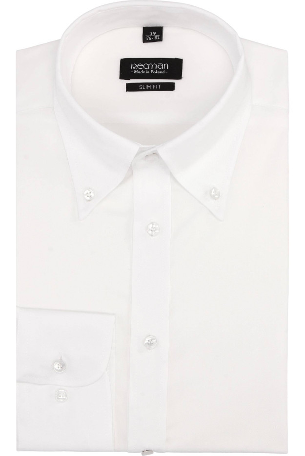 KOSZULA VERSONE 2747 DŁUGI RĘKAW SLIM FIT BIAŁY