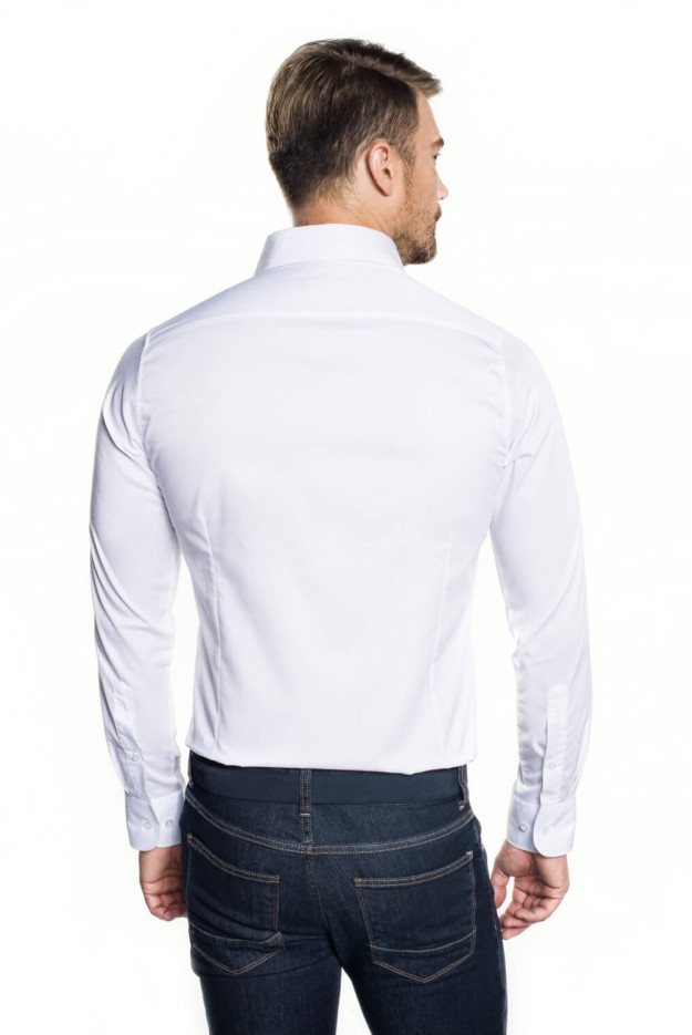 KOSZULA VERSONE 2747 DŁUGI RĘKAW SLIM FIT BIAŁY