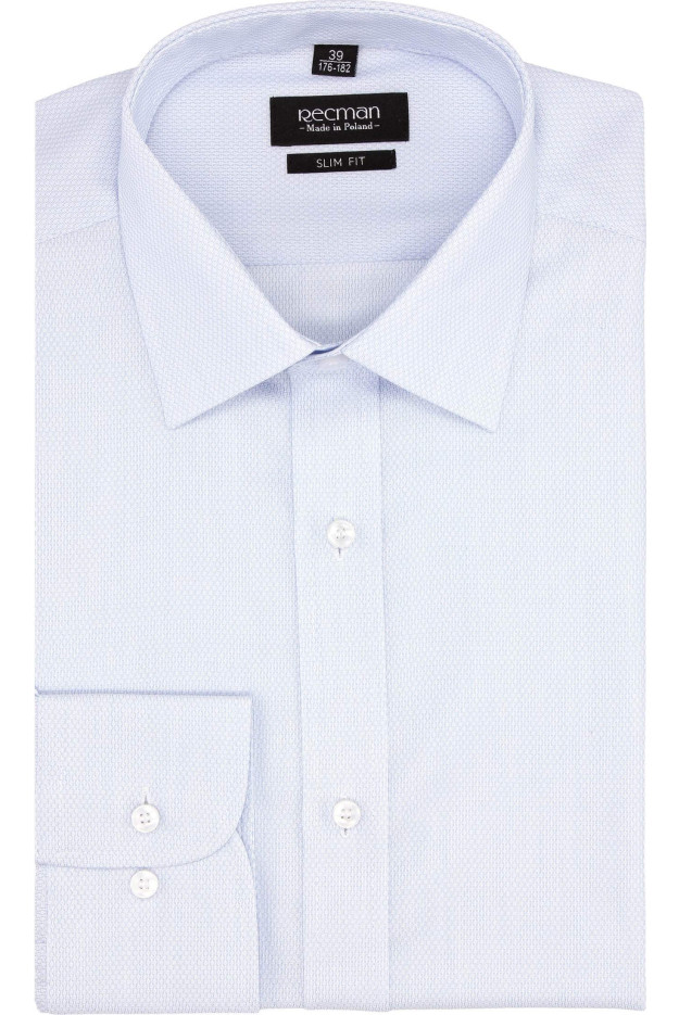 KOSZULA VERSONE 2749 DŁUGI RĘKAW SLIM FIT NIEBIESKI