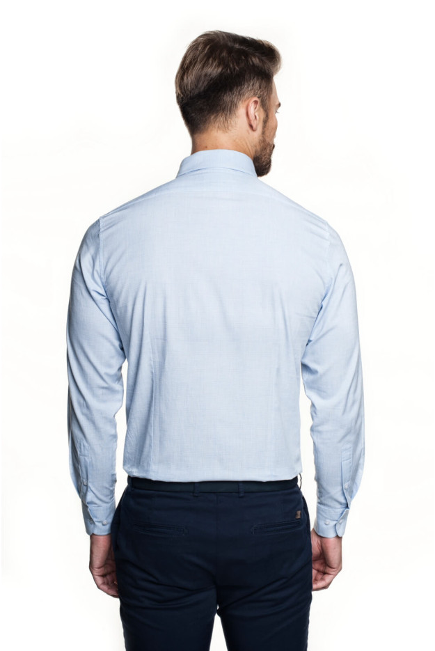 KOSZULA VERSONE 2751K DŁUGI RĘKAW SLIM FIT NIEBIESKI