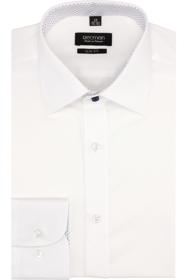 KOSZULA BEXLEY 2761 DŁUGI RĘKAW SLIM FIT BIAŁY