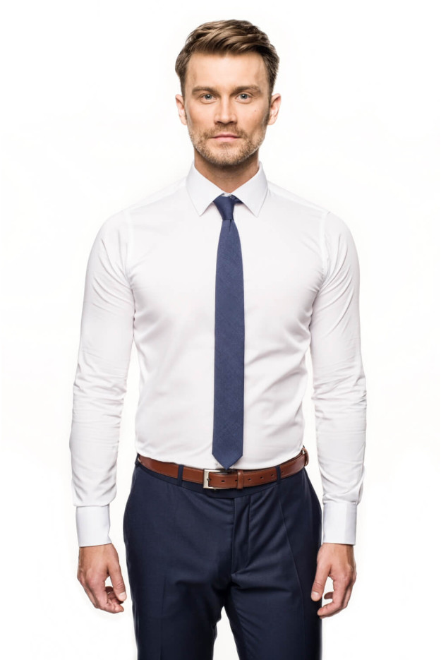 KOSZULA BEXLEY 2761 DŁUGI RĘKAW SLIM FIT BIAŁY