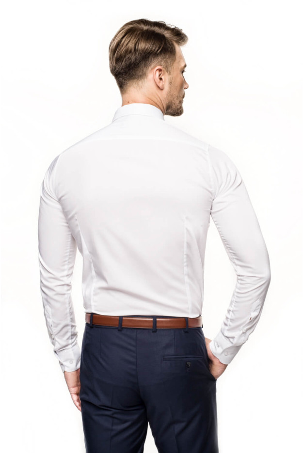 KOSZULA BEXLEY 2761 DŁUGI RĘKAW SLIM FIT BIAŁY