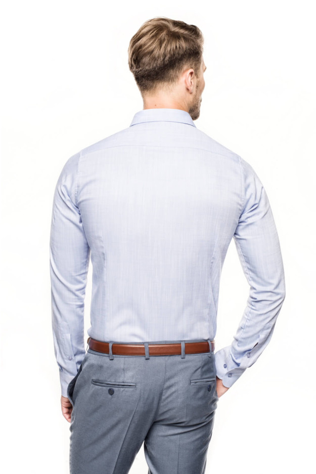 KOSZULA VERSONE 2765 DŁUGI RĘKAW SLIM FIT NIEBIESKI
