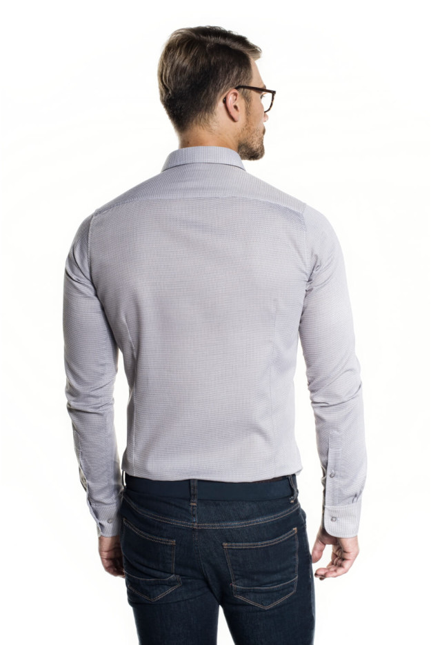KOSZULA VERSONE 2750 DŁUGI RĘKAW SLIM FIT SZAROŚĆ