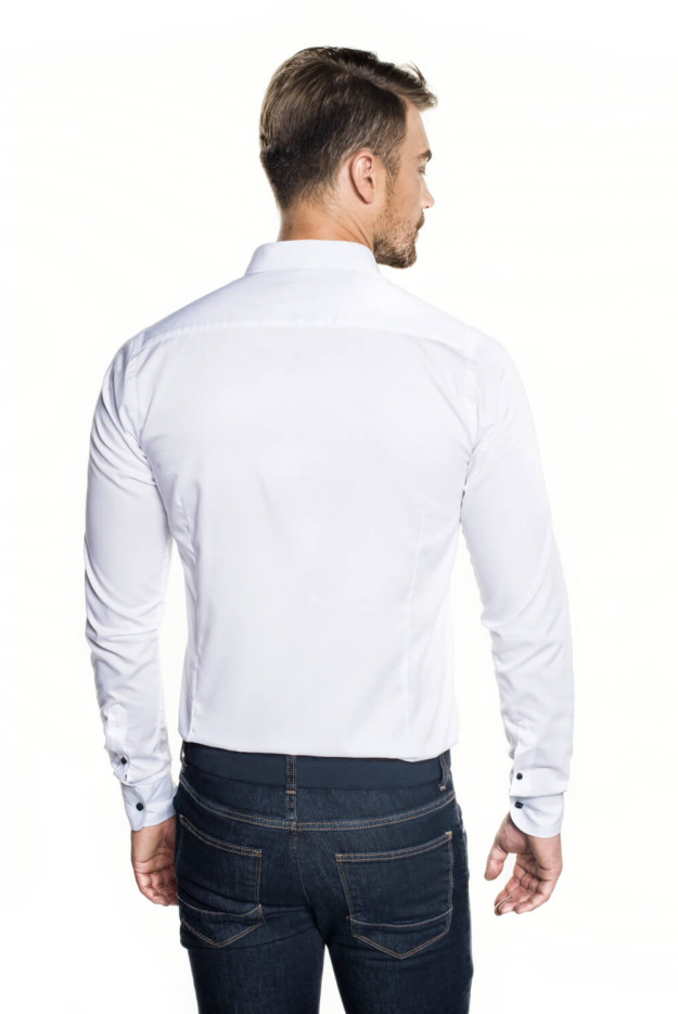 KOSZULA BEXLEY 2768E DŁUGI RĘKAW SLIM FIT BIAŁY