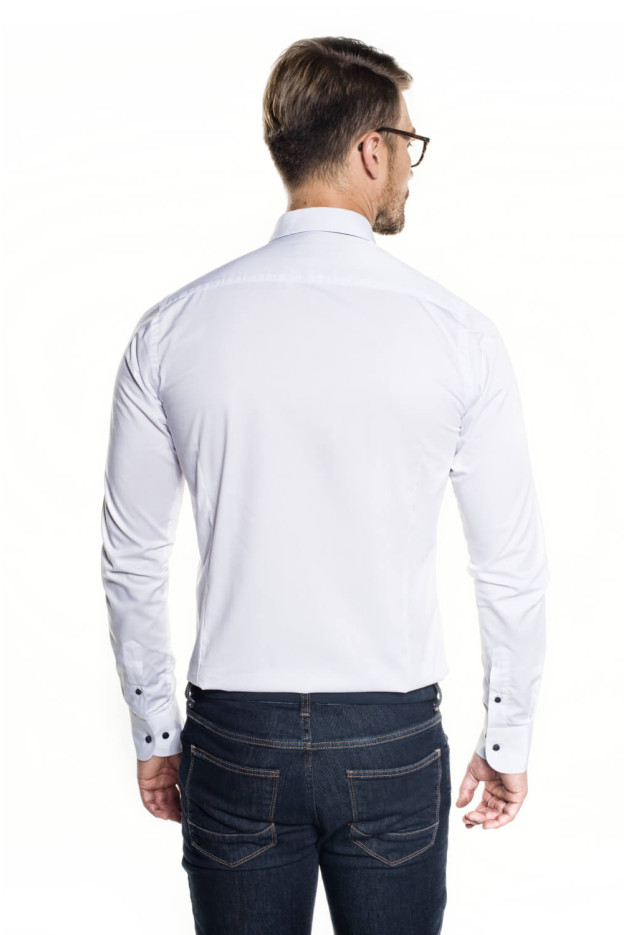 KOSZULA BEXLEY 2769E DŁUGI RĘKAW SLIM FIT BIAŁY
