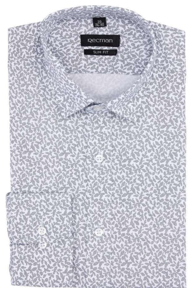 KOSZULA VERSONE 5004A DŁUGI RĘKAW SLIM FIT SZAROŚĆ