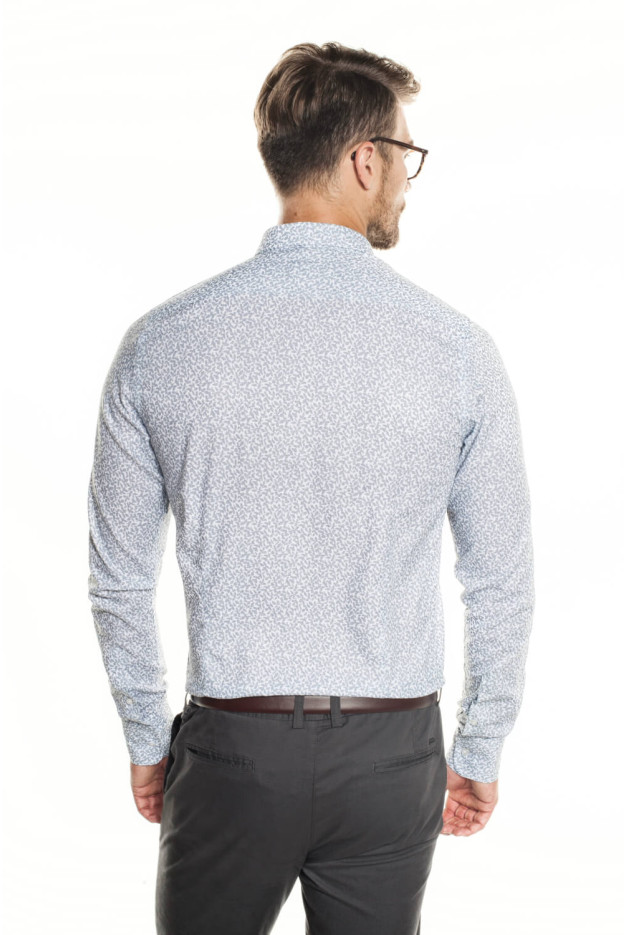 KOSZULA VERSONE 5004A DŁUGI RĘKAW SLIM FIT SZAROŚĆ