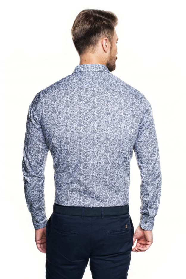 KOSZULA VERSONE 2826 DŁUGI RĘKAW SLIM FIT FIOLET