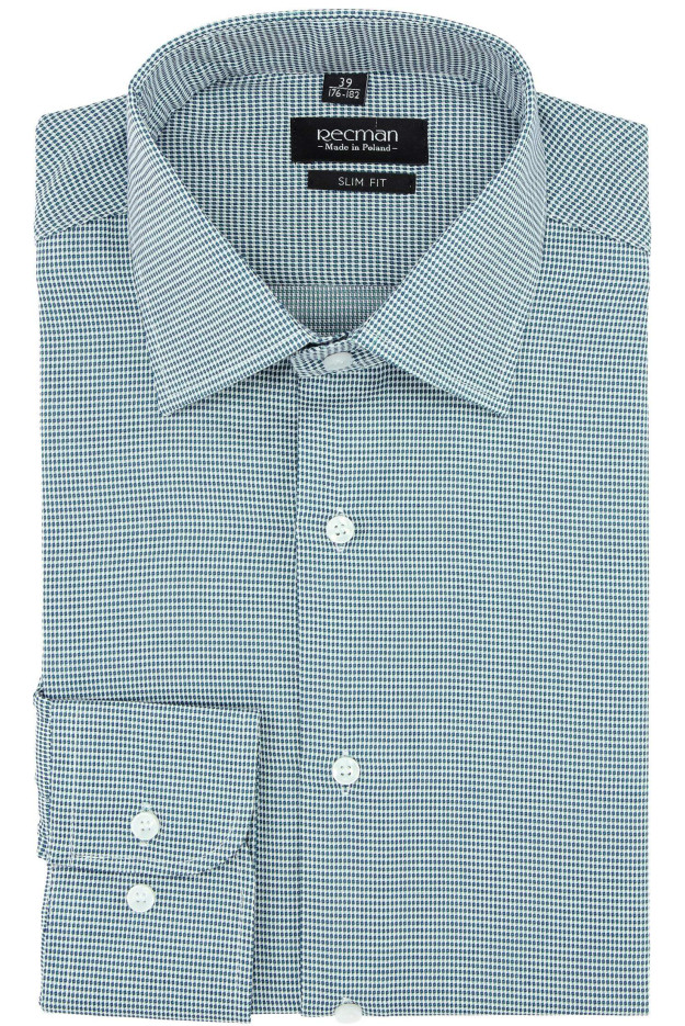 KOSZULA VERSONE 2812 DŁUGI RĘKAW SLIM FIT ZIELEŃ