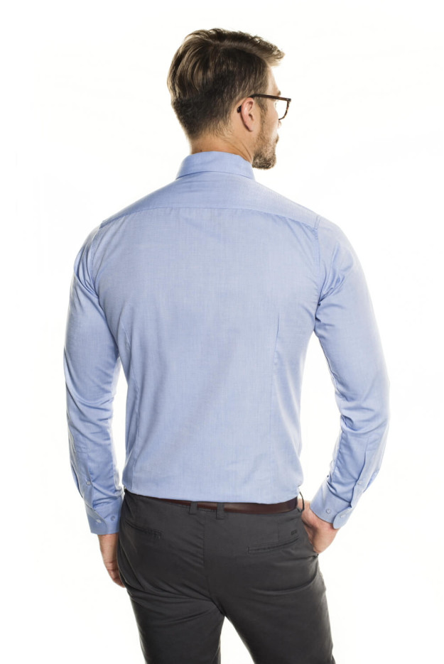KOSZULA BEXLEY 2454 DŁUGI RĘKAW SLIM FIT NIEBIESKI