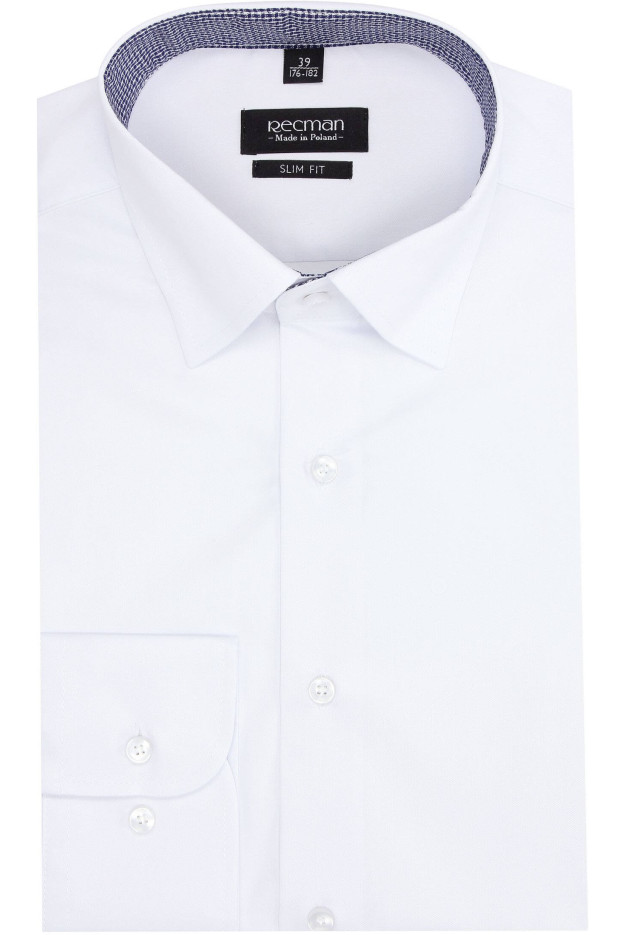 KOSZULA BEXLEY 2800 DŁUGI RĘKAW SLIM FIT BIAŁY
