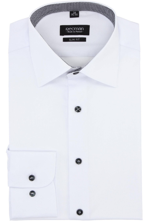 KOSZULA BEXLEY 2800/1 DŁUGI RĘKAW SLIM FIT BIAŁY