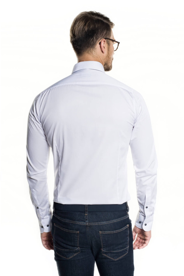 KOSZULA BEXLEY 2800/1 DŁUGI RĘKAW SLIM FIT BIAŁY