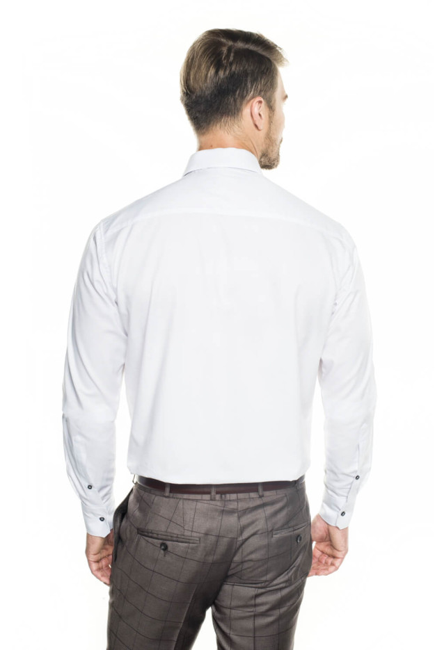 KOSZULA BEXLEY 2801 DŁUGI RĘKAW CUSTOM FIT BIAŁY