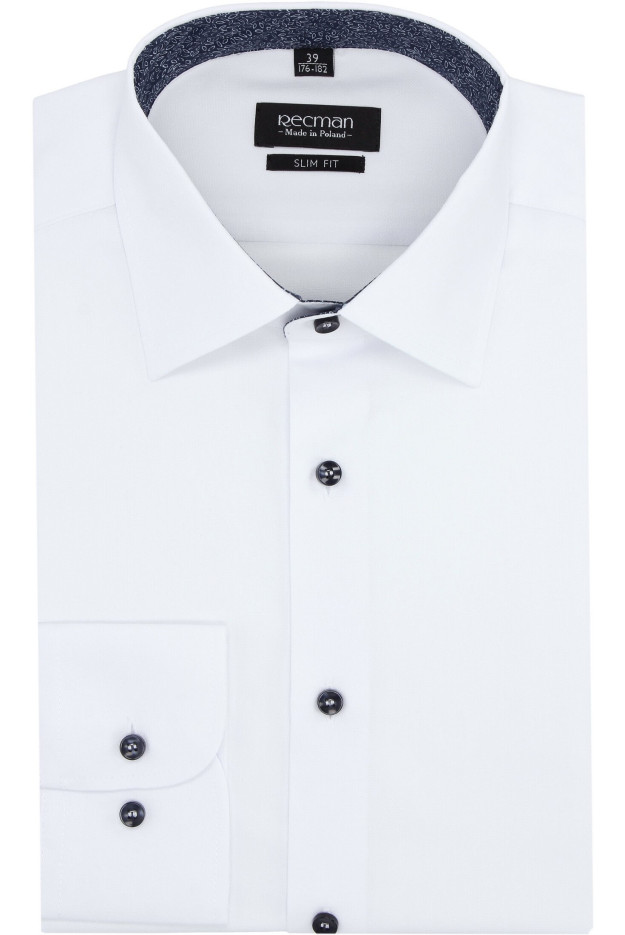 KOSZULA BEXLEY 2859 DŁUGI RĘKAW SLIM FIT BIAŁY