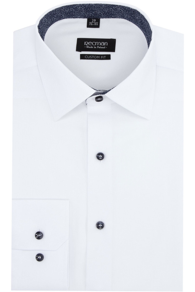 KOSZULA BEXLEY 2859 DŁUGI RĘKAW CUSTOM FIT BIAŁY
